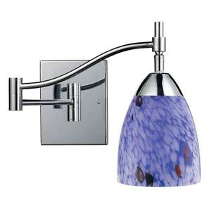 D101511PCBL Celina Swing Arm Lamp - Polished Chrome / Starburst Blue D101511PCBL Celina Swing Arm Lamp - Polished Chrome / Starburst Blue
