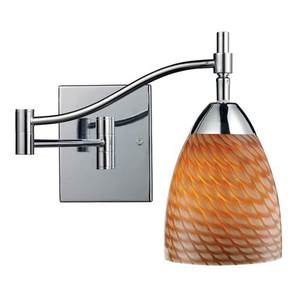 D101511PCC Celina Swing Arm Lamp - Polished Chrome / Cocoa D101511PCC Celina Swing Arm Lamp - Polished Chrome / Cocoa