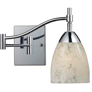 D101511PCSW Celina Swing Arm Lamp - Polished Chrome / Snow White D101511PCSW Celina Swing Arm Lamp - Polished Chrome / Snow White