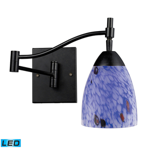 E101511DRBLLED Celina 1 Bulb Wall Sconce - Dark Rust / Starburst Blue E101511DRBLLED Celina 1 Bulb Wall Sconce - Dark Rust / Starburst Blue