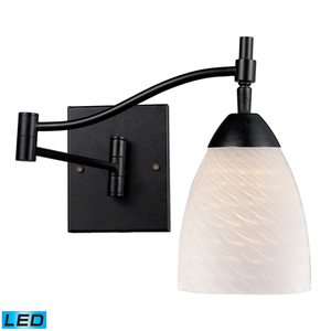E101511DRWSLED Celina 1 Bulb Wall Sconce - Dark Rust / White Swirl E101511DRWSLED Celina 1 Bulb Wall Sconce - Dark Rust / White Swirl