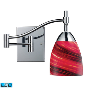 E101511PCALED Celina 1 Bulb Wall Sconce - Polished Chrome / Autumn E101511PCALED Celina 1 Bulb Wall Sconce - Polished Chrome / Autumn