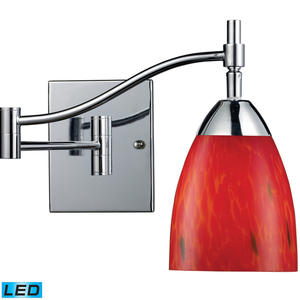 E101511PCFRLED Celina 1 Bulb Wall Sconce - Polished Chrome / Fire Red E101511PCFRLED Celina 1 Bulb Wall Sconce - Polished Chrome / Fire Red