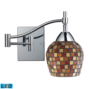 E101511PCMLTLED Celina 1 Bulb Wall Sconce - Polished Chrome / Multi Fusion E101511PCMLTLED Celina 1 Bulb Wall Sconce - Polished Chrome / Multi Fusion