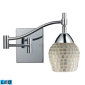 E101511PCSLVLED Celina 1 Bulb Wall Sconce - Polished Chrome / Silver E101511PCSLVLED Celina 1 Bulb Wall Sconce - Polished Chrome / Silver