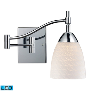 E101511PCWSLED Celina 1 Bulb Wall Sconce - Polished Chrome / White Swirl E101511PCWSLED Celina 1 Bulb Wall Sconce - Polished Chrome / White Swirl
