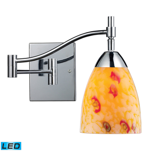 E101511PCYWLED Celina 1 Bulb Wall Sconce - Polished Chrome / Yellow E101511PCYWLED Celina 1 Bulb Wall Sconce - Polished Chrome / Yellow