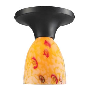 E101521DRYW Celina Flush Mount Ceiling Light - Dark Rust / Yellow E101521DRYW Celina Flush Mount Ceiling Light - Dark Rust / Yellow
