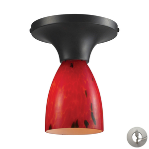 E101521DRFRLA Celina Flush Mount Ceiling Light - Dark Rust / Fire Red E101521DRFRLA Celina Flush Mount Ceiling Light - Dark Rust / Fire Red