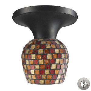 E101521DRMLTLA Celina Flush Mount Ceiling Light - Dark Rust / Multi Fusion E101521DRMLTLA Celina Flush Mount Ceiling Light - Dark Rust / Multi Fusion