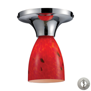 E101521PCFRLA Celina Flush Mount Ceiling Light - Polished Chrome / Fire Red E101521PCFRLA Celina Flush Mount Ceiling Light - Polished Chrome / Fire Red