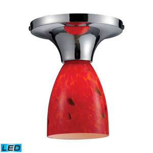E101521PCFRLED Celina Flush Mount Ceiling Light - Polished Chrome / Fire Red E101521PCFRLED Celina Flush Mount Ceiling Light - Polished Chrome / Fire Red
