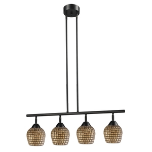 E101534DRGLD Celina Linear Pendant Pendant Light - Dark Rust / Gold Leaf E101534DRGLD Celina Linear Pendant Pendant Light - Dark Rust / Gold Leaf