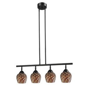 E101534DRMLT Celina Linear Pendant Pendant Light - Dark Rust / Multi Fusion E101534DRMLT Celina Linear Pendant Pendant Light - Dark Rust / Multi Fusion