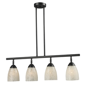 E101534DRSW Celina Linear Pendant Pendant Light - Dark Rust / Snow White E101534DRSW Celina Linear Pendant Pendant Light - Dark Rust / Snow White