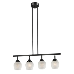 E101534DRWHT Celina Linear Pendant Pendant Light - Dark Rust/ White E101534DRWHT Celina Linear Pendant Pendant Light - Dark Rust/ White