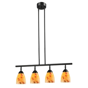 E101534DRYW Celina Linear Pendant Pendant Light - Dark Rust / Yellow E101534DRYW Celina Linear Pendant Pendant Light - Dark Rust / Yellow