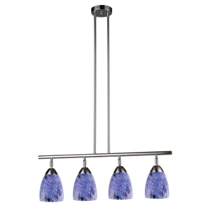 E101534PCBL Celina Linear Pendant Pendant Light - Polished Chrome / Starburst Blue E101534PCBL Celina Linear Pendant Pendant Light - Polished Chrome / Starburst Blue