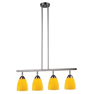 E101534PCCN Celina Linear Pendant Pendant Light - Polished Chrome / Canary E101534PCCN Celina Linear Pendant Pendant Light - Polished Chrome / Canary