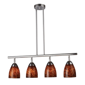 E101534PCES Celina Linear Pendant Pendant Light - Polished Chrome / Espresso E101534PCES Celina Linear Pendant Pendant Light - Polished Chrome / Espresso