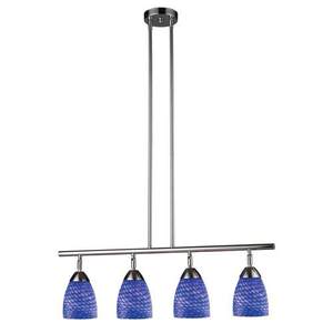 E101534PCS Celina Linear Pendant Pendant Light - Polished Chrome / Sapphire E101534PCS Celina Linear Pendant Pendant Light - Polished Chrome / Sapphire