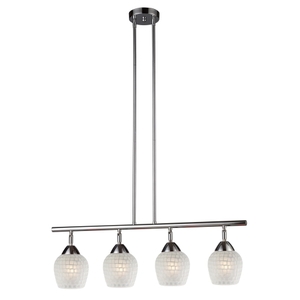 E101534PCWHT Celina Linear Pendant Pendant Light - Polished Chrome / White E101534PCWHT Celina Linear Pendant Pendant Light - Polished Chrome / White