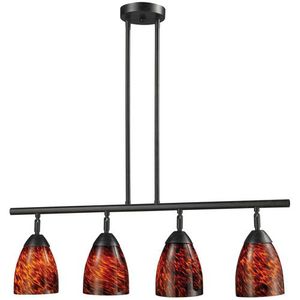 E101534DRESLED Celina Linear Pendant Pendant Light - Dark Rust / Espresso E101534DRESLED Celina Linear Pendant Pendant Light - Dark Rust / Espresso