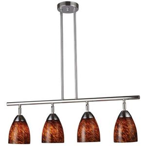 E101534PCESLED Celina Linear Pendant Pendant Light - Polished Chrome / Espresso E101534PCESLED Celina Linear Pendant Pendant Light - Polished Chrome / Espresso