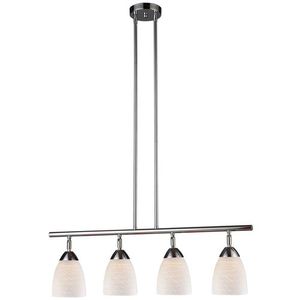 E101534PCWSLED Celina Linear Pendant Pendant Light - Polished Chrome / White Swirl E101534PCWSLED Celina Linear Pendant Pendant Light - Polished Chrome / White Swirl