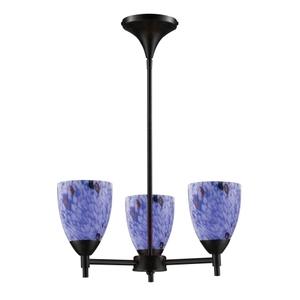 E101543DRBL Celina Mini Chandelier - Dark Rust / Starburst Blue E101543DRBL Celina Mini Chandelier - Dark Rust / Starburst Blue