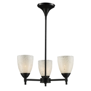 E101543DRSW Celina Mini Chandelier - Dark Rust / Snow White E101543DRSW Celina Mini Chandelier - Dark Rust / Snow White