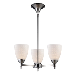 E101543PCWS Celina Mini Chandelier - Polished Chrome / White Swirl E101543PCWS Celina Mini Chandelier - Polished Chrome / White Swirl