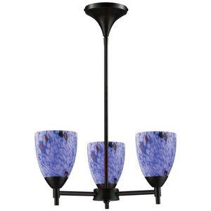 E101543DRBLLED Celina Mini Chandelier - Dark Rust / Starburst Blue E101543DRBLLED Celina Mini Chandelier - Dark Rust / Starburst Blue