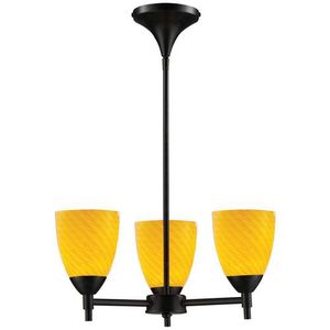E101543DRCNLED Celina Mini Chandelier - Dark Rust / Canary E101543DRCNLED Celina Mini Chandelier - Dark Rust / Canary