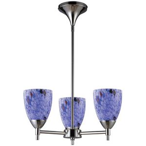 E101543PCBLLA Celina Mini Chandelier - Polished Chrome / Starburst Blue E101543PCBLLA Celina Mini Chandelier - Polished Chrome / Starburst Blue