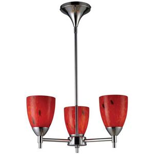 E101543PCFRLA Celina Mini Chandelier - Polished Chrome / Fire Red E101543PCFRLA Celina Mini Chandelier - Polished Chrome / Fire Red