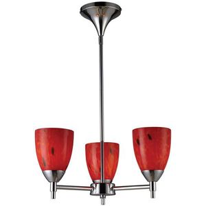 E101543PCFRLED Celina Mini Chandelier - Polished Chrome / Fire Red E101543PCFRLED Celina Mini Chandelier - Polished Chrome / Fire Red