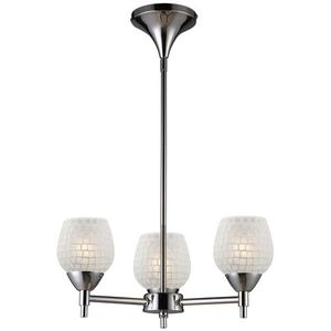 E101543PCWHTLED Celina Mini Chandelier - Polished Chrome / White E101543PCWHTLED Celina Mini Chandelier - Polished Chrome / White