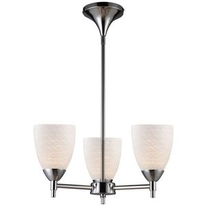 E101543PCWSLA Celina Mini Chandelier - Polished Chrome / White Swirl E101543PCWSLA Celina Mini Chandelier - Polished Chrome / White Swirl