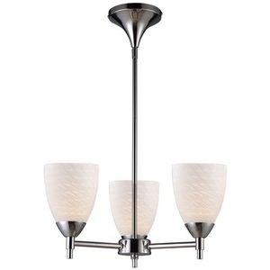 E101543PCWSLED Celina Mini Chandelier - Polished Chrome / White Swirl E101543PCWSLED Celina Mini Chandelier - Polished Chrome / White Swirl
