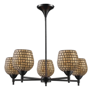 E101555DRGLD Celina Mid Sized Chandelier Chandelier - Dark Rust / Gold Leaf E101555DRGLD Celina Mid Sized Chandelier Chandelier - Dark Rust / Gold Leaf