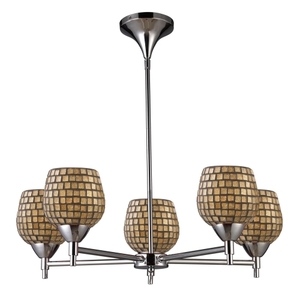 E101555PCGLD Celina Mid Sized Chandelier Chandelier - Polished Chrome / Gold Leaf E101555PCGLD Celina Mid Sized Chandelier Chandelier - Polished Chrome / Gold Leaf