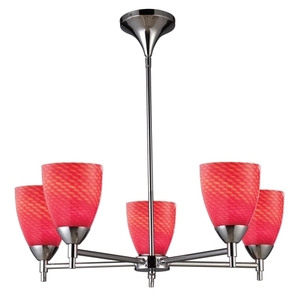 E101555PCSC Celina Mid Sized Chandelier Chandelier - Polished Chrome / Scarlet E101555PCSC Celina Mid Sized Chandelier Chandelier - Polished Chrome / Scarlet