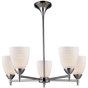 E101555PCWSLED Celina Mid Sized Chandelier Chandelier - Polished Chrome / White Swirl E101555PCWSLED Celina Mid Sized Chandelier Chandelier - Polished Chrome / White Swirl