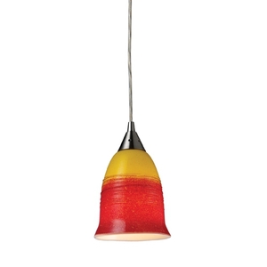E102181FIR Horizon Mini-Pendant Pendant Light - Satin Nickel / Fire E102181FIR Horizon Mini-Pendant Pendant Light - Satin Nickel / Fire