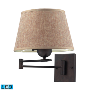 E102911LED Swingarms 1 Bulb Wall Sconce - Aged Bronze E102911LED Swingarms 1 Bulb Wall Sconce - Aged Bronze