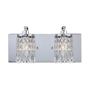 E112292 Optix 2 Bulb Bathroom Lighting - Polished Chrome E112292 Optix 2 Bulb Bathroom Lighting - Polished Chrome