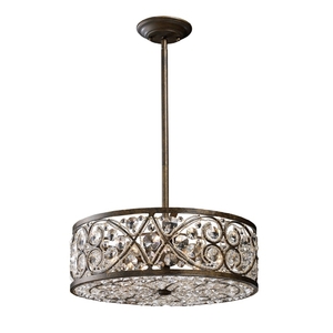 E112876 Amherst Drum Pendant Pendant Light - Antique Bronze E112876 Amherst Drum Pendant Pendant Light - Antique Bronze