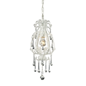 E120031CL Opulence Mini-Pendant Pendant Light - Antique White / Clear E120031CL Opulence Mini-Pendant Pendant Light - Antique White / Clear
