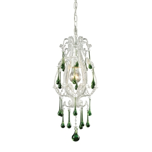 E120031LM Opulence Mini-Pendant Pendant Light - Antique White / Lime E120031LM Opulence Mini-Pendant Pendant Light - Antique White / Lime
